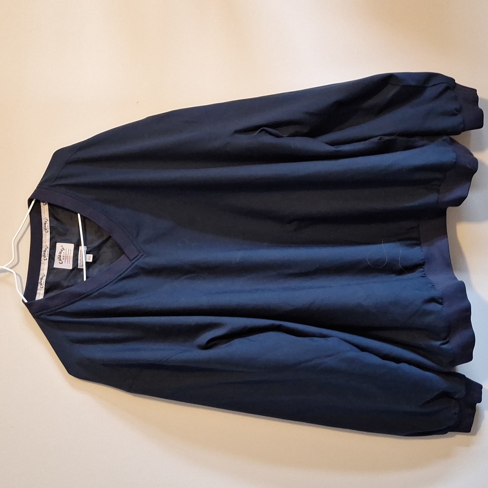 Navy blue windbreaker